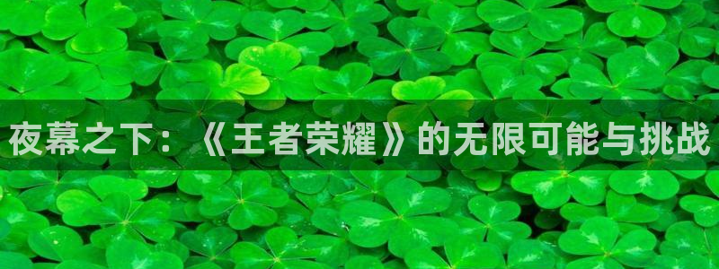 天美娱乐游戏：夜幕之下：《王者荣耀》的无限可能与挑战