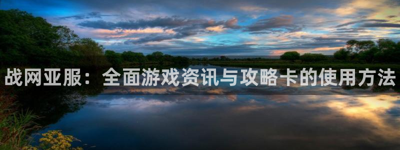 天美娱乐平台负责人：战网亚服：全面游戏资讯与攻略卡的使用方法