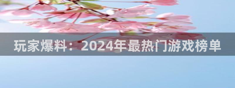 天美娱乐网址官网：玩家爆料：2024年最热门游戏榜单