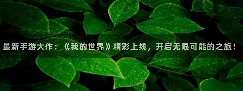 天美娱乐官方登录网址：最新手游大作：《我的世界》精彩上线，开